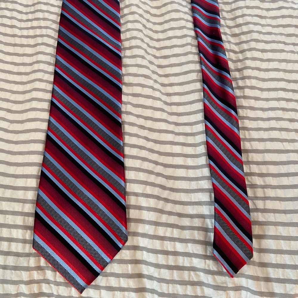 Enro Red and Blue Striped Tie FREE SHIPPING